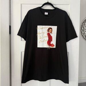 Supreme Merry Christmas Baby T-Shirt Black 100% Cotton Limited Edition Sz L